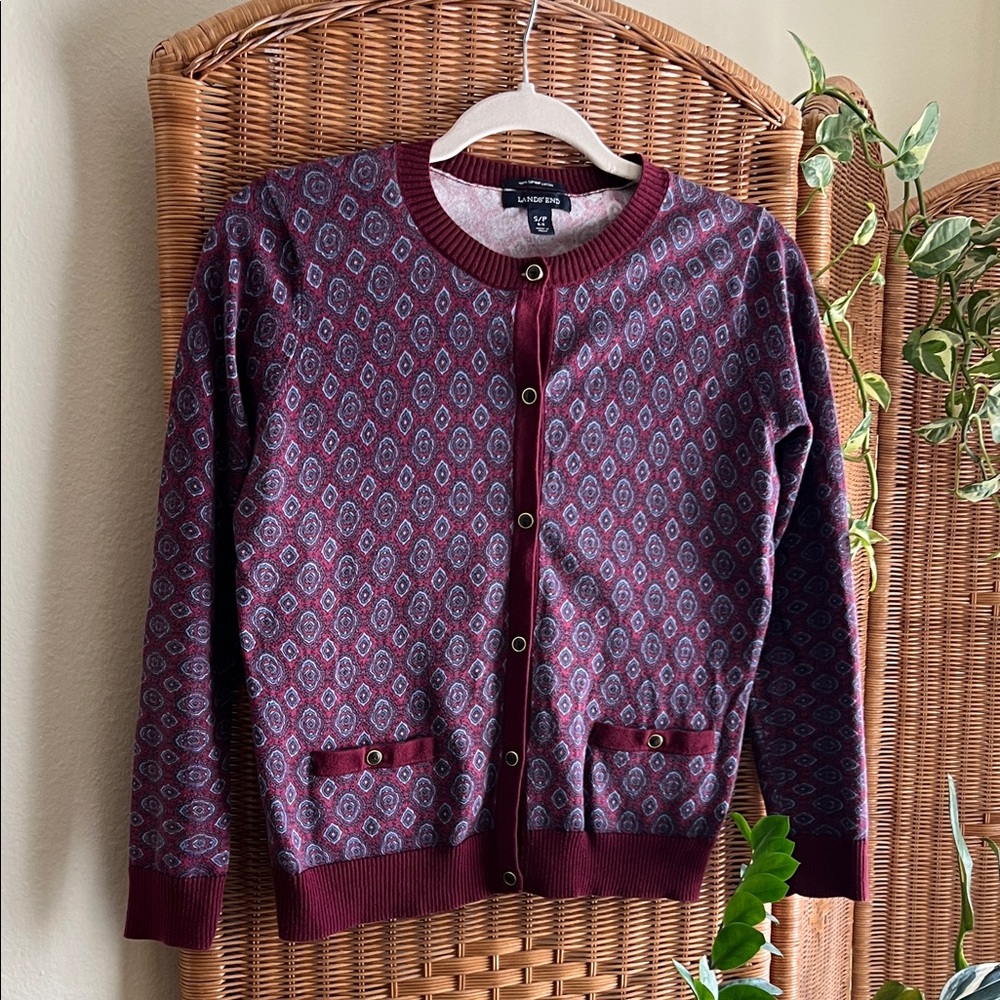 Lands’ End 100% Supima Cotton Cardigan